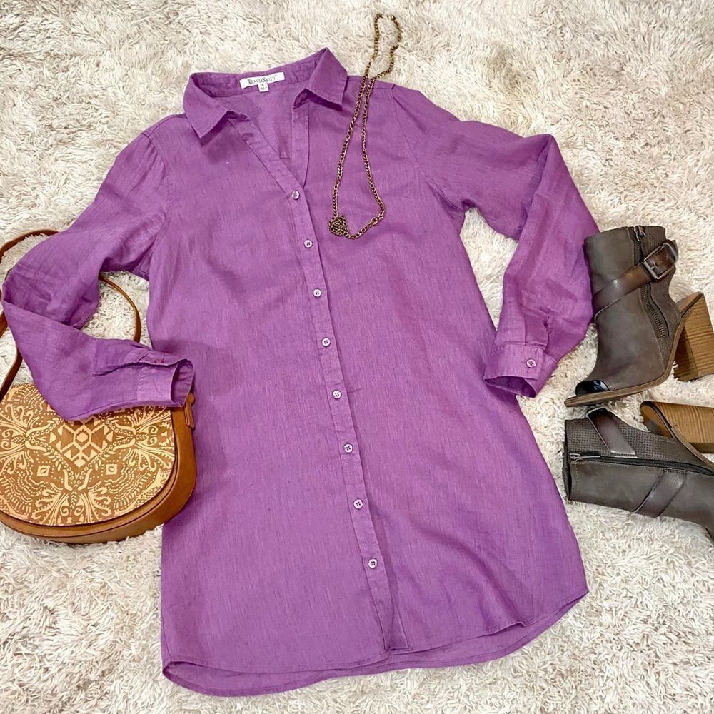 Purple Linen Tunic - Picture 14 of 14
